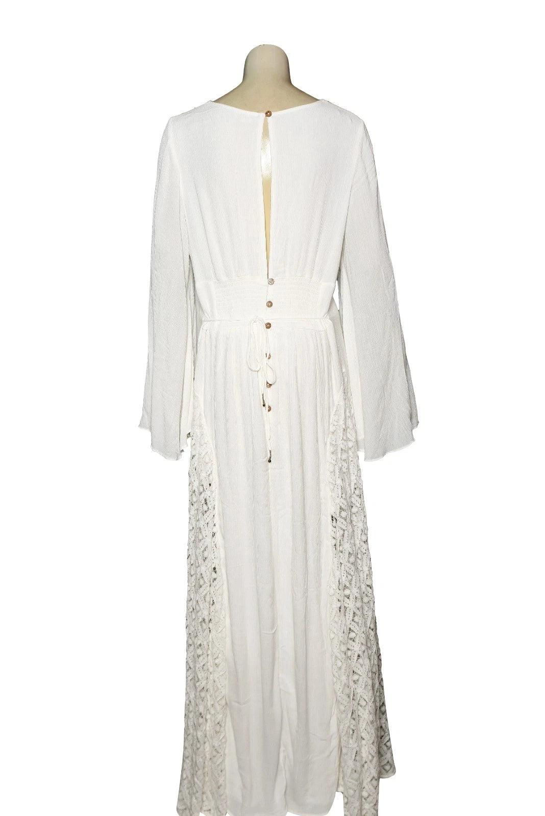 Free People Hazel Maxi Dress – back view ivory