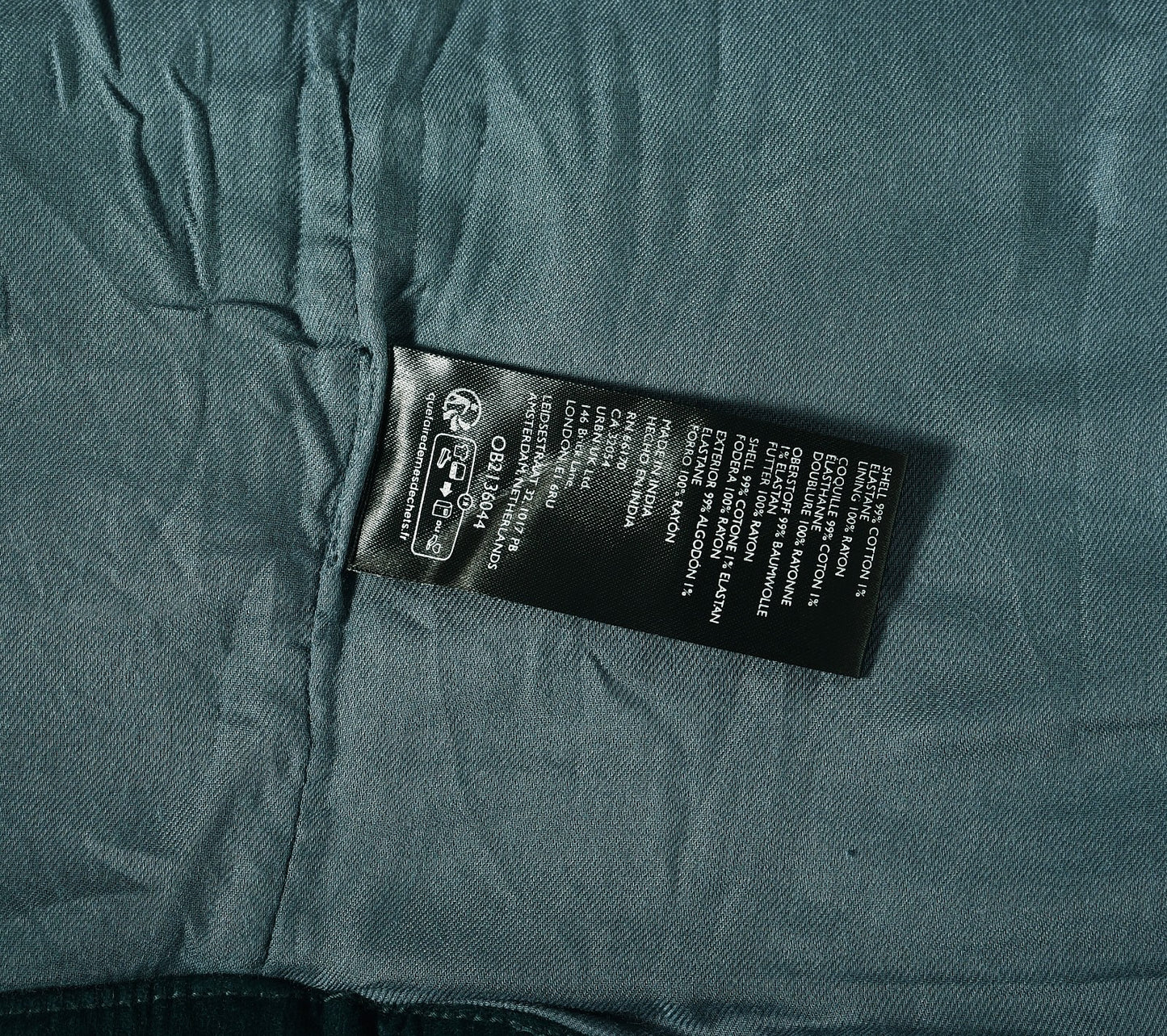 Free People Officer Velvet Jacket - care label