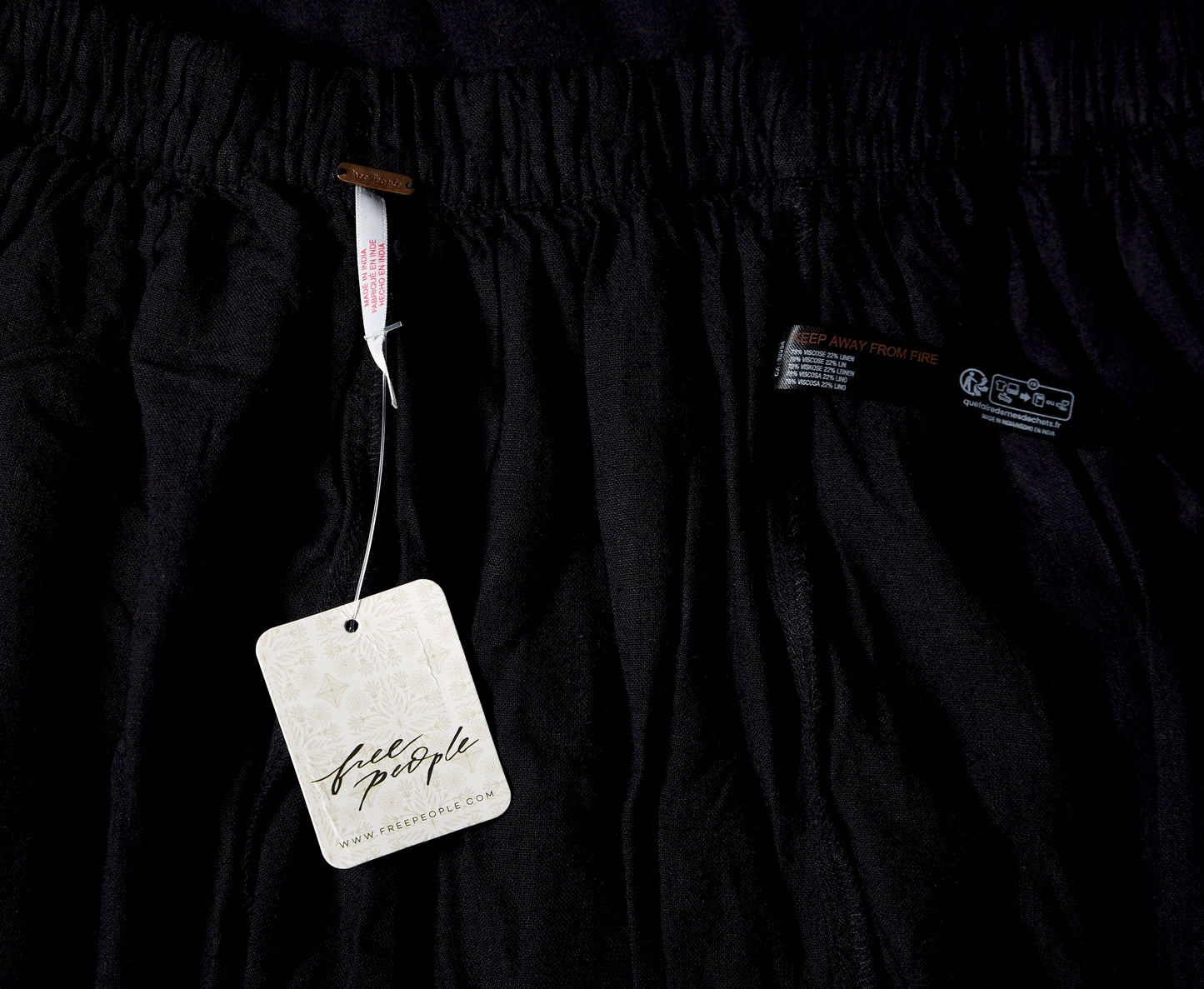 Free People Quinn Pants – tag label size washcare black