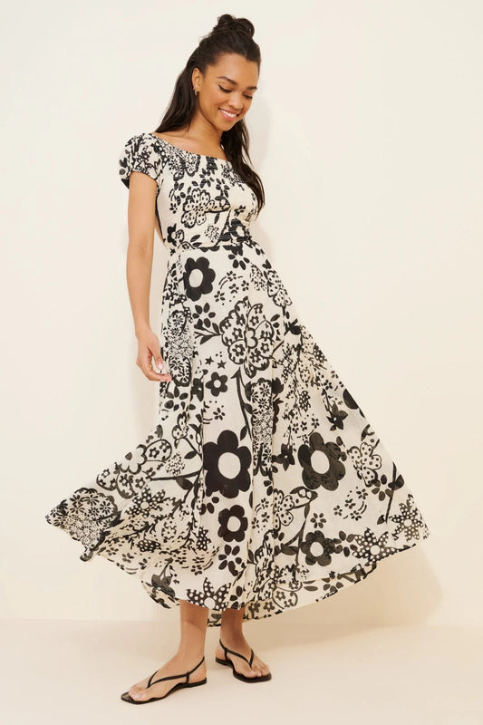 Free People Ultraviolet Dress – front on model ivory