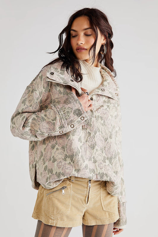 Free People We The Free Funnel Neck Pullover – front on model cream