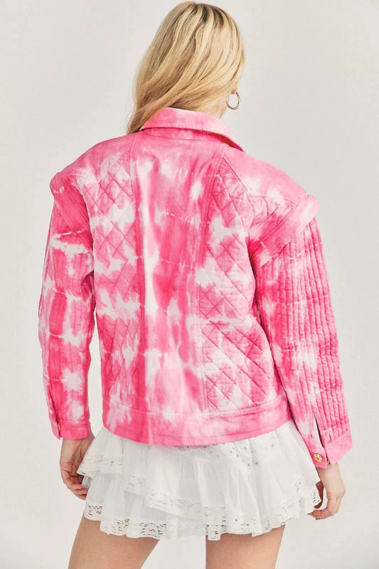 LoveShackFancy Adelade Jacket – back on model pink
