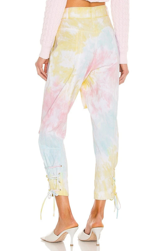 LoveShackFancy Tao Pant – Back on model multicolor