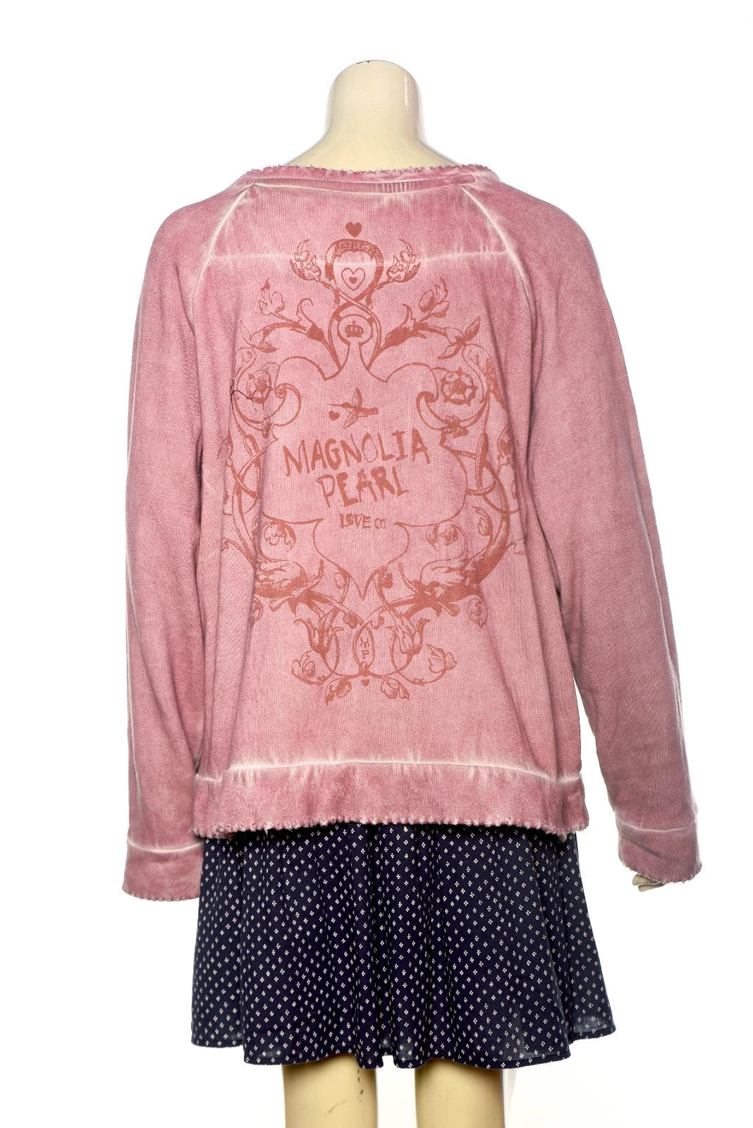 Magnolia Pearl Love La Pasion Sweatshirt Top – back view pink