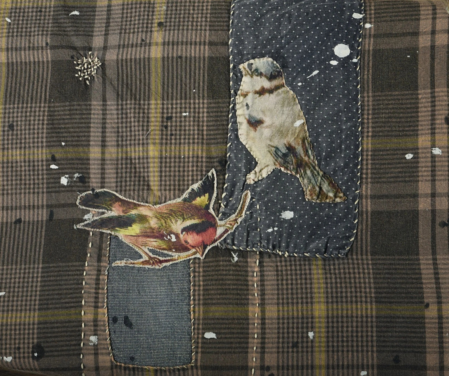 Magnolia Pearl Love Plaid Shirt Top – close up brown