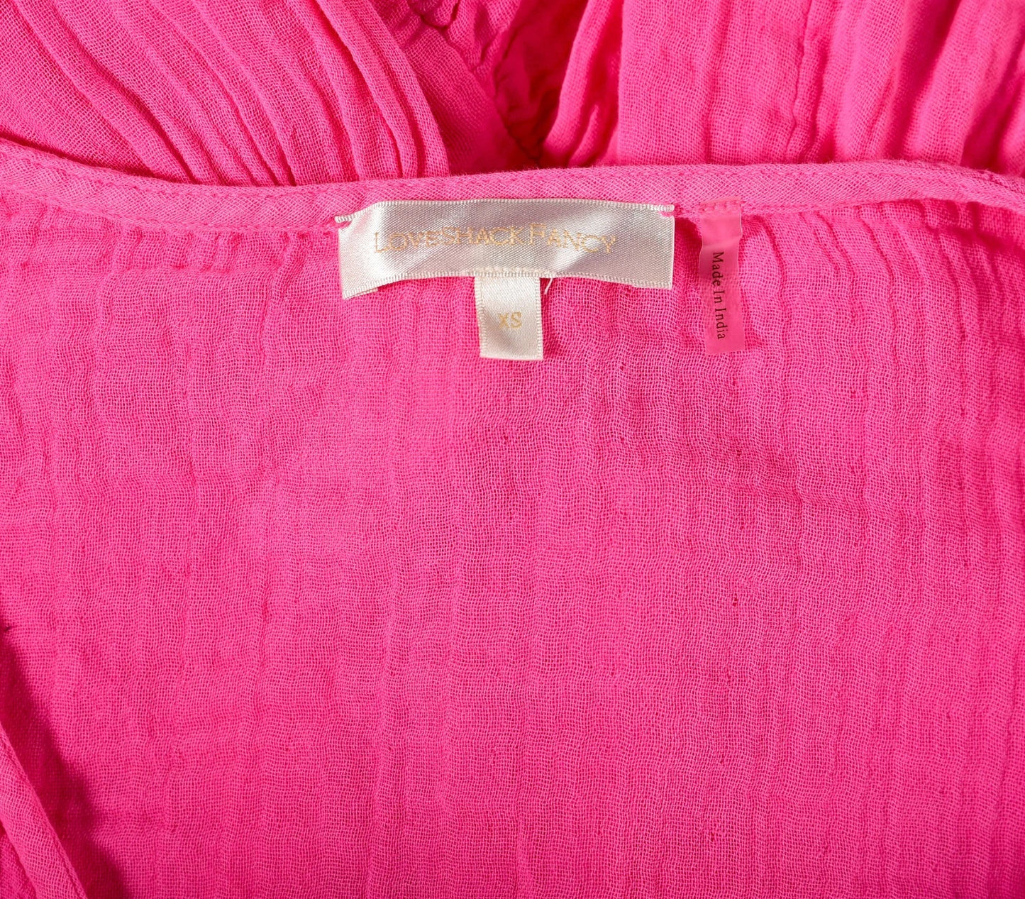 LoveShackFancy Audrina Mini Dress – label size pink