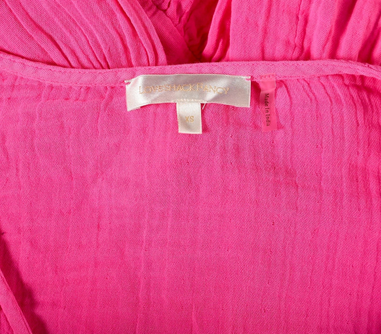 LoveShackFancy Audrina Mini Dress – label size pink