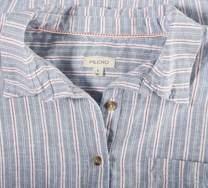 Anthropologie Pilcro Button-Sleeve Buttondown Shirt – washcare blue