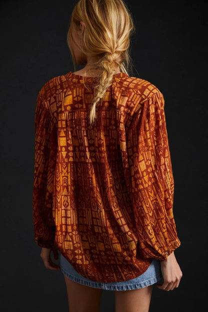 Anthropologie The Sidney Batwing Blouse – back on model brick