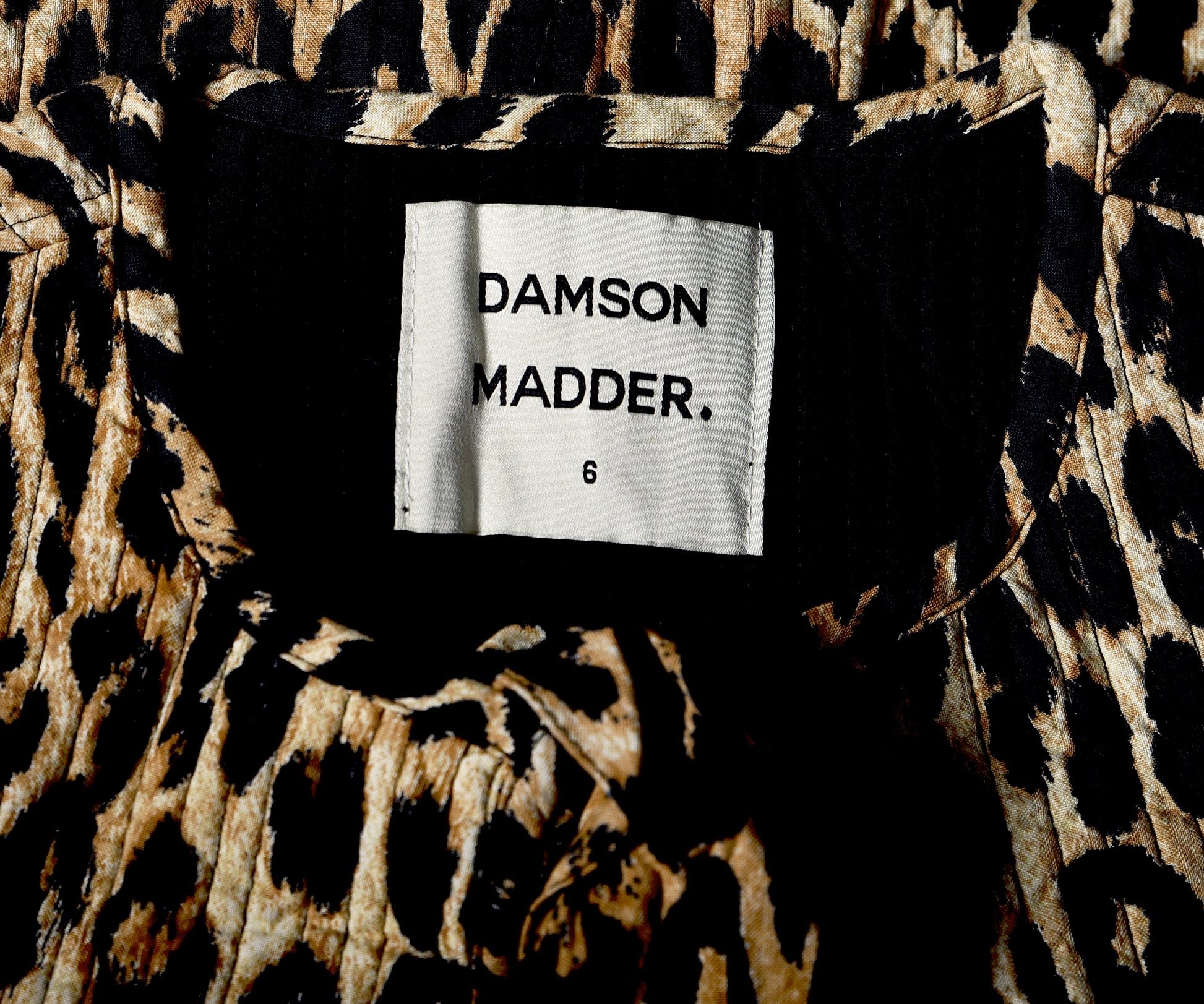 Damson Madder Tilly Leopard Gilet – label size black