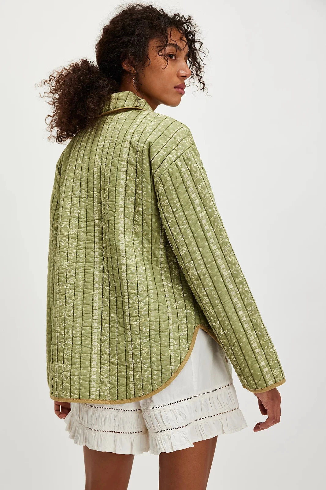 Free People Alexie Jacket – back on model green
