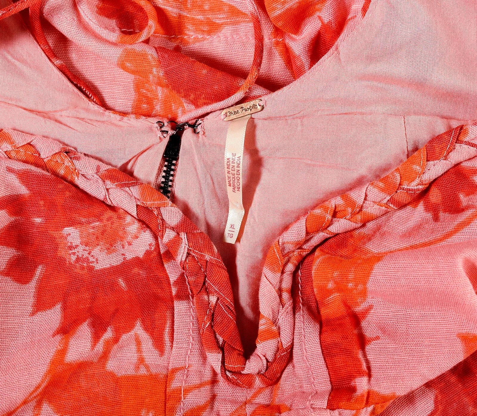 Free People Altura Printed Mini Dress – label xl pink