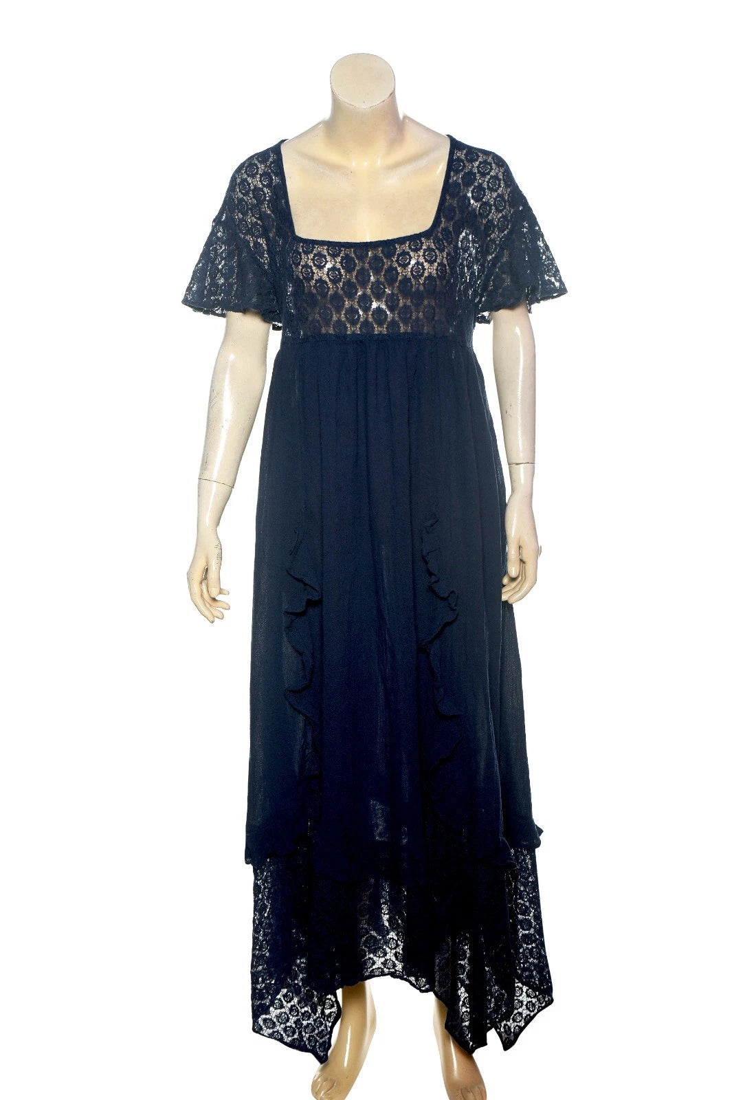 Free People Bring The Romance Midi Dress – front view blue