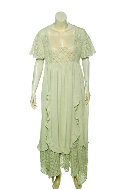 Free People Bring The Romance Midi Dress – front view green
