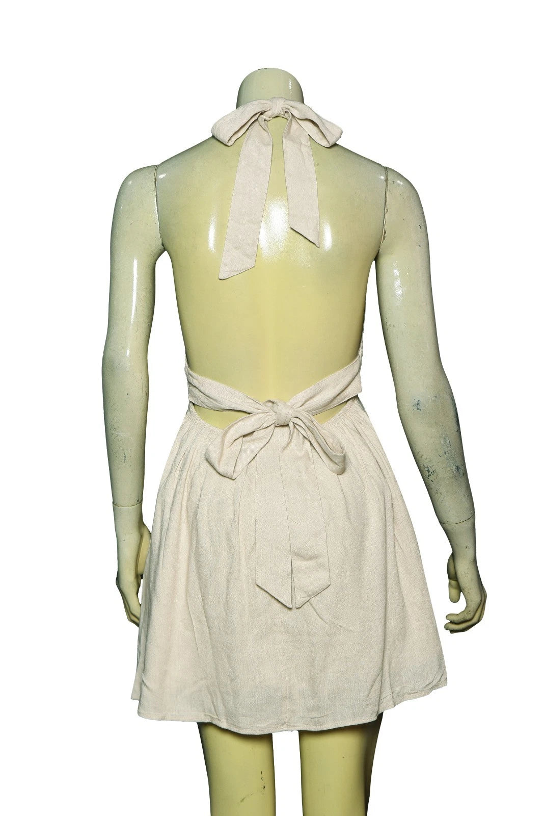 Free People Callie Chic Mini Dress – back view cream