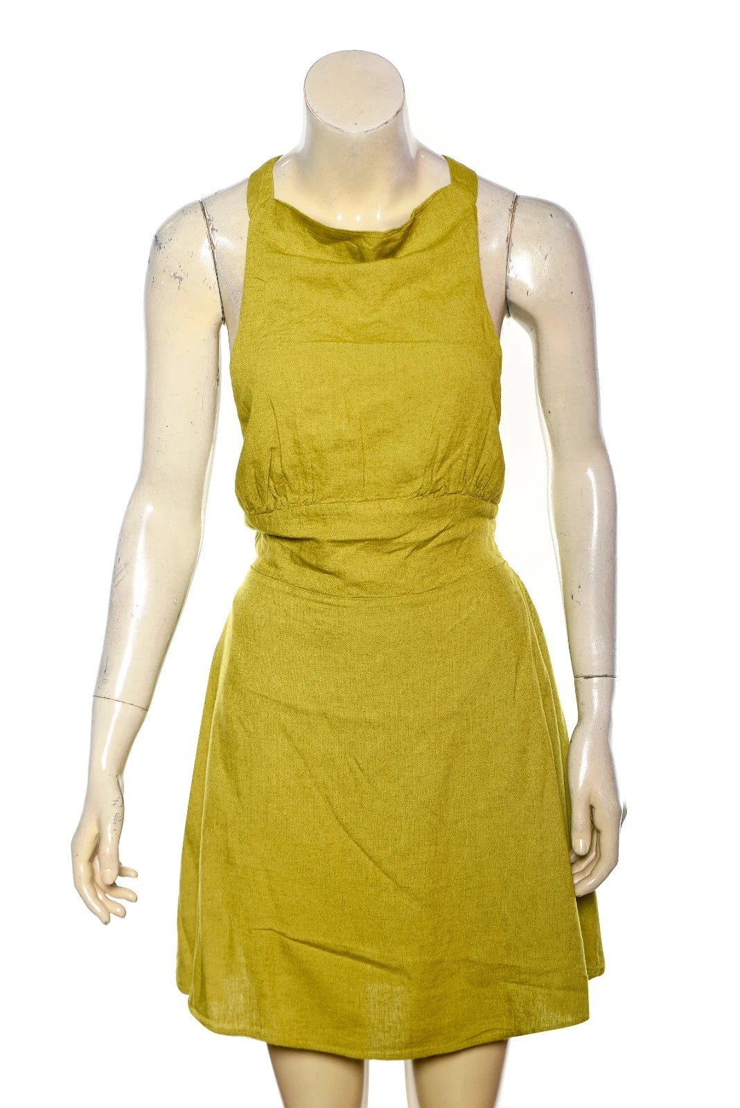 Free People Callie Chic Mini Dress – front view green