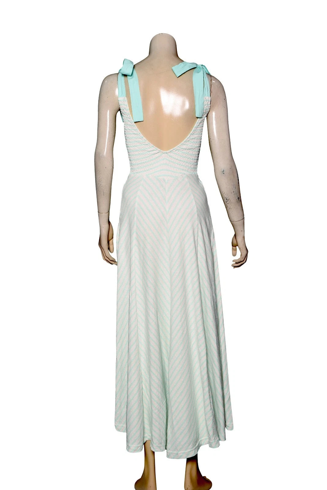Free People Cecelia Midi Dress – back view blue