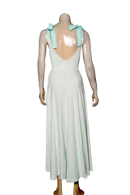 Free People Cecelia Midi Dress – back view blue