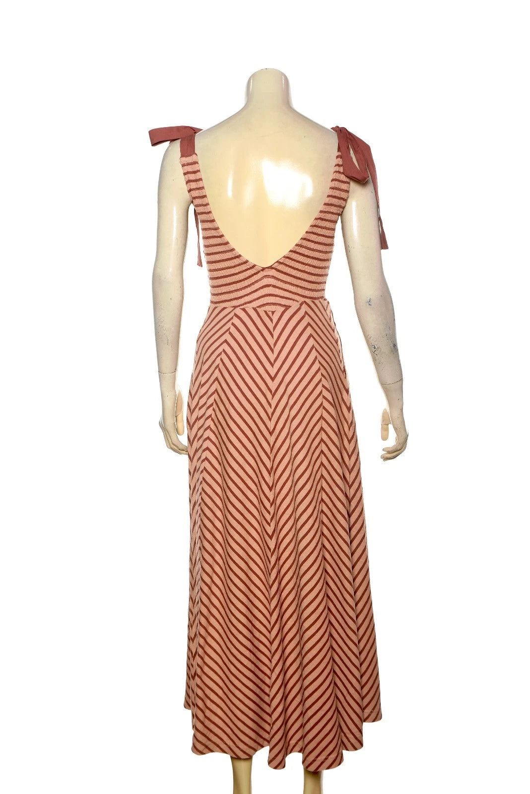 Free People Cecelia Midi Dress – back view brown