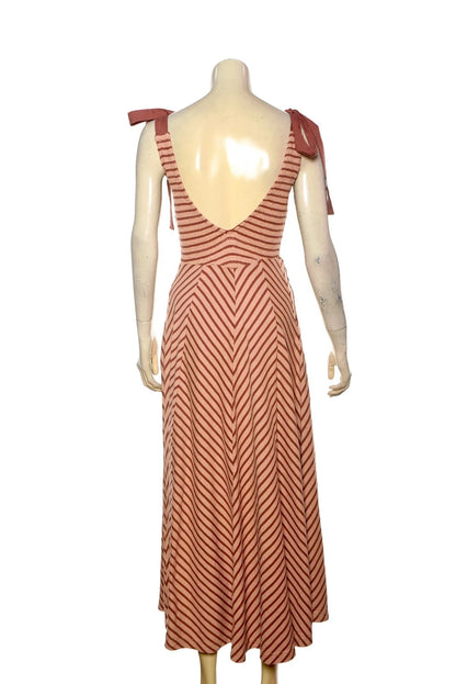 Free People Cecelia Midi Dress – back view brown