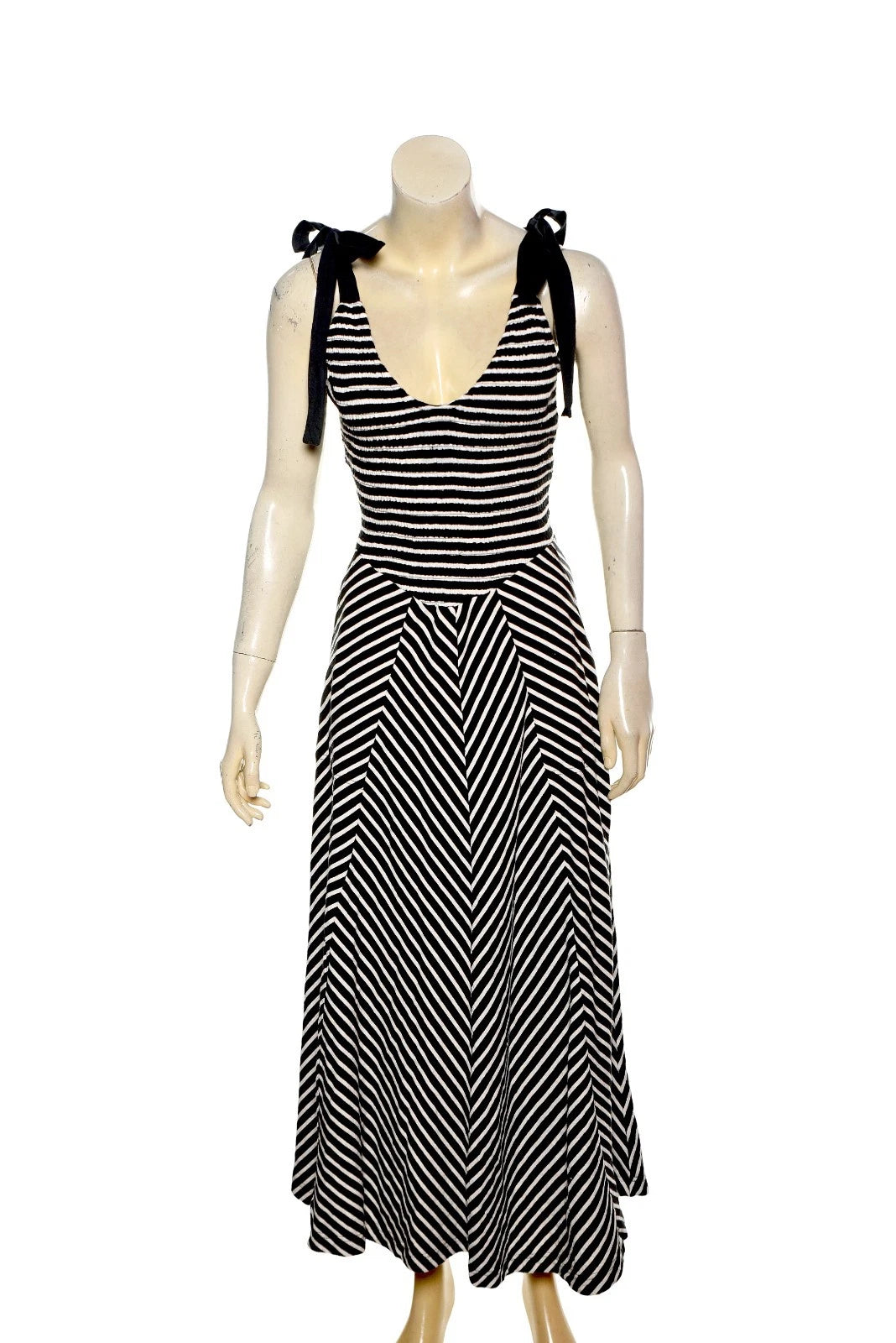 Free People Cecelia Midi Dress – front view black