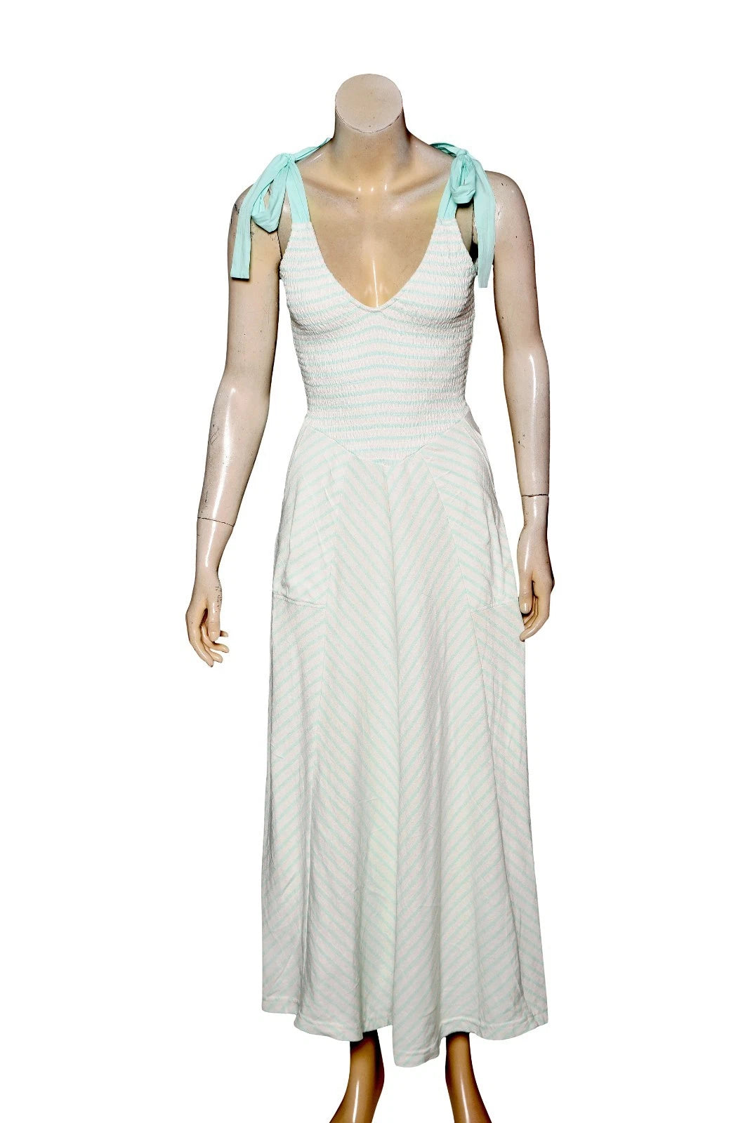 Free People Cecelia Midi Dress – front view blue