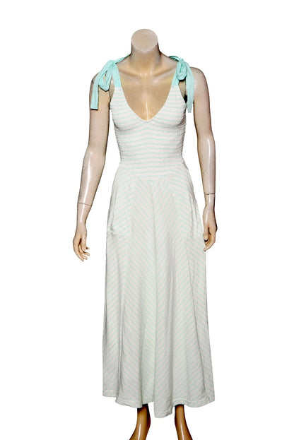 Free People Cecelia Midi Dress – front view blue