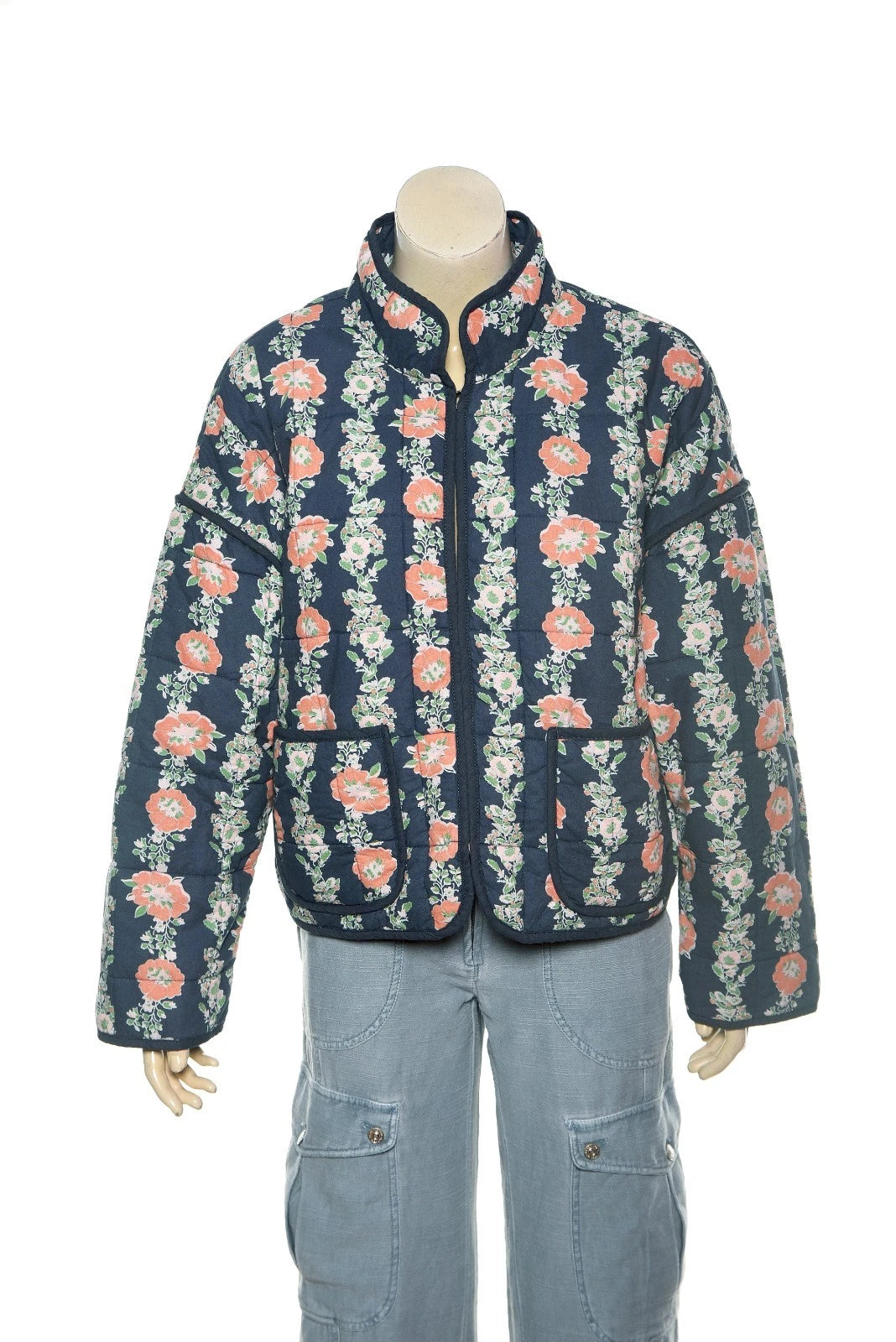 Free People Chloe Jacket – front view blue