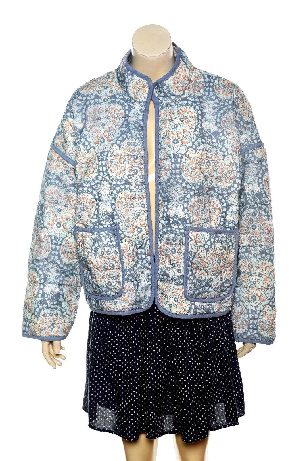 Free People Chloe Jacket – front view sky blue
