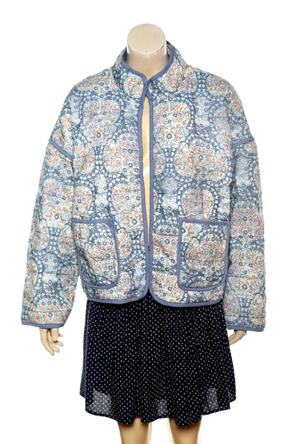 Free People Chloe Jacket – front view sky blue