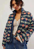Free People Chloe Jacket – front on model blue