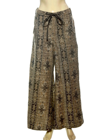 Free People Dahlia Wide-Leg Pants – front view brown