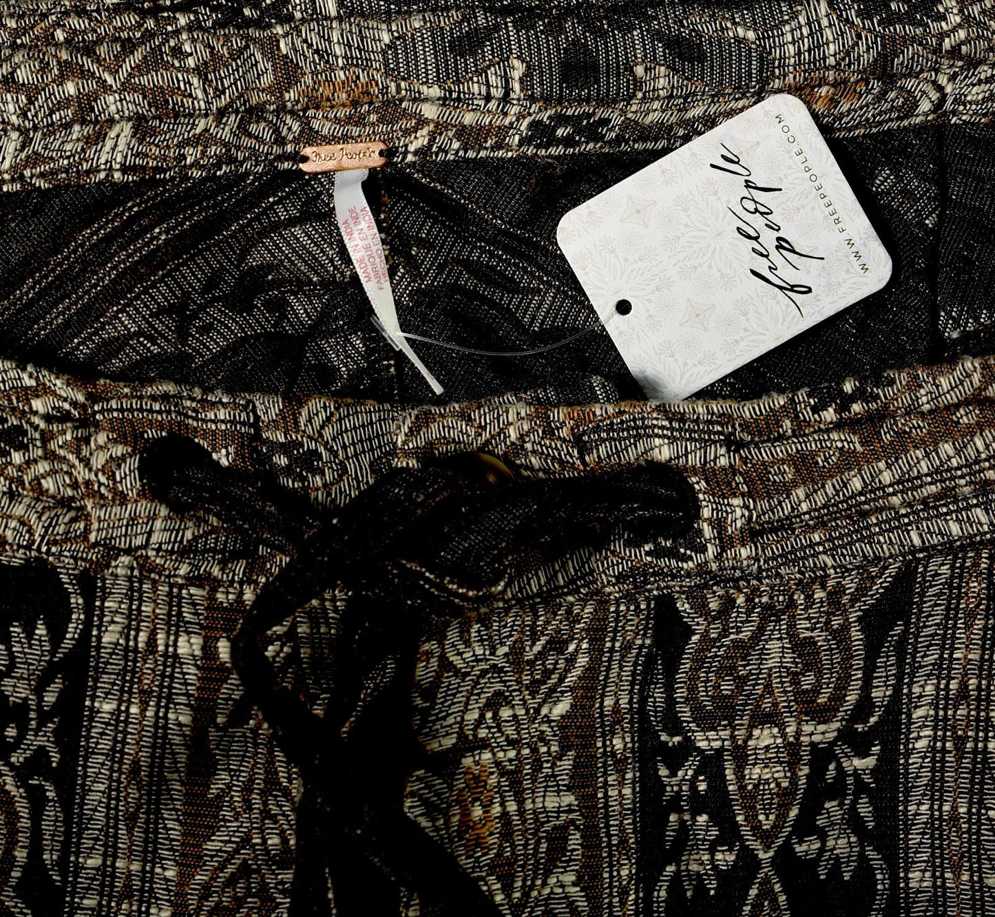 Free People Dahlia Wide-Leg Pants – label tag brown