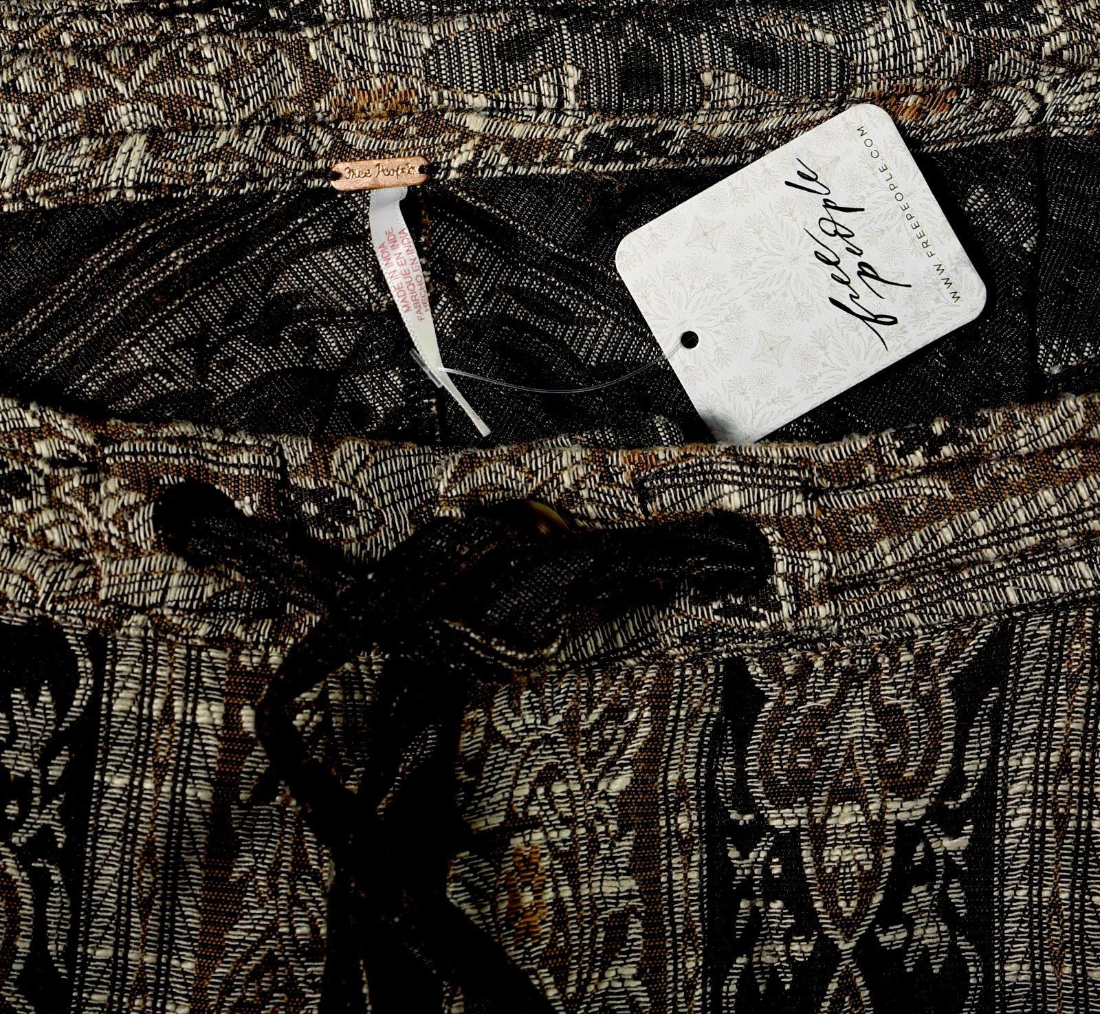 Free People Dahlia Wide-Leg Pants – label tag brown