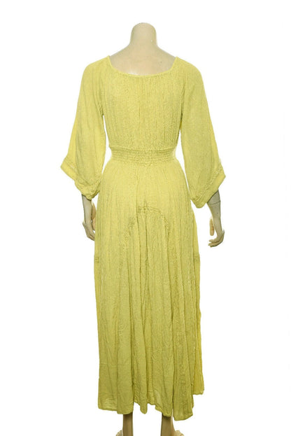 Free People Dixie Maxi Dress – back view yellow