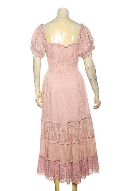 Free People Falling Sun Midi Dress – back view pink