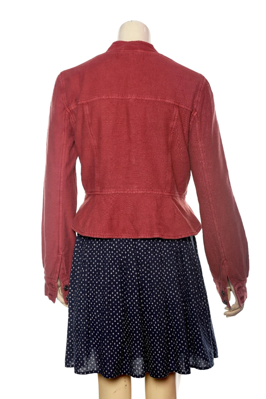 Free People Jocelyn Cotton Jacket – back view red