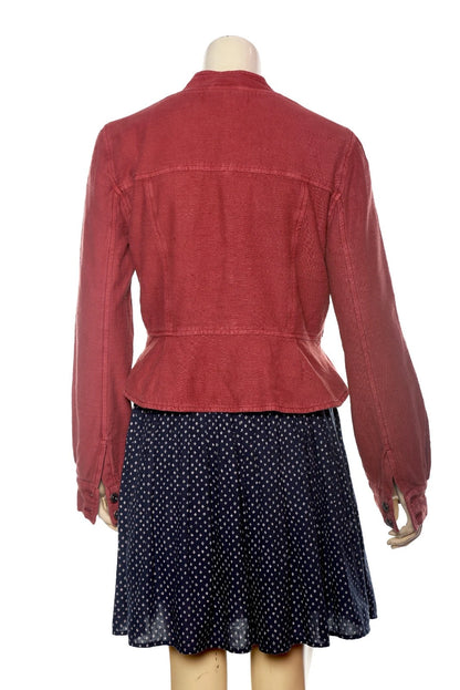 Free People Jocelyn Cotton Jacket – back view red