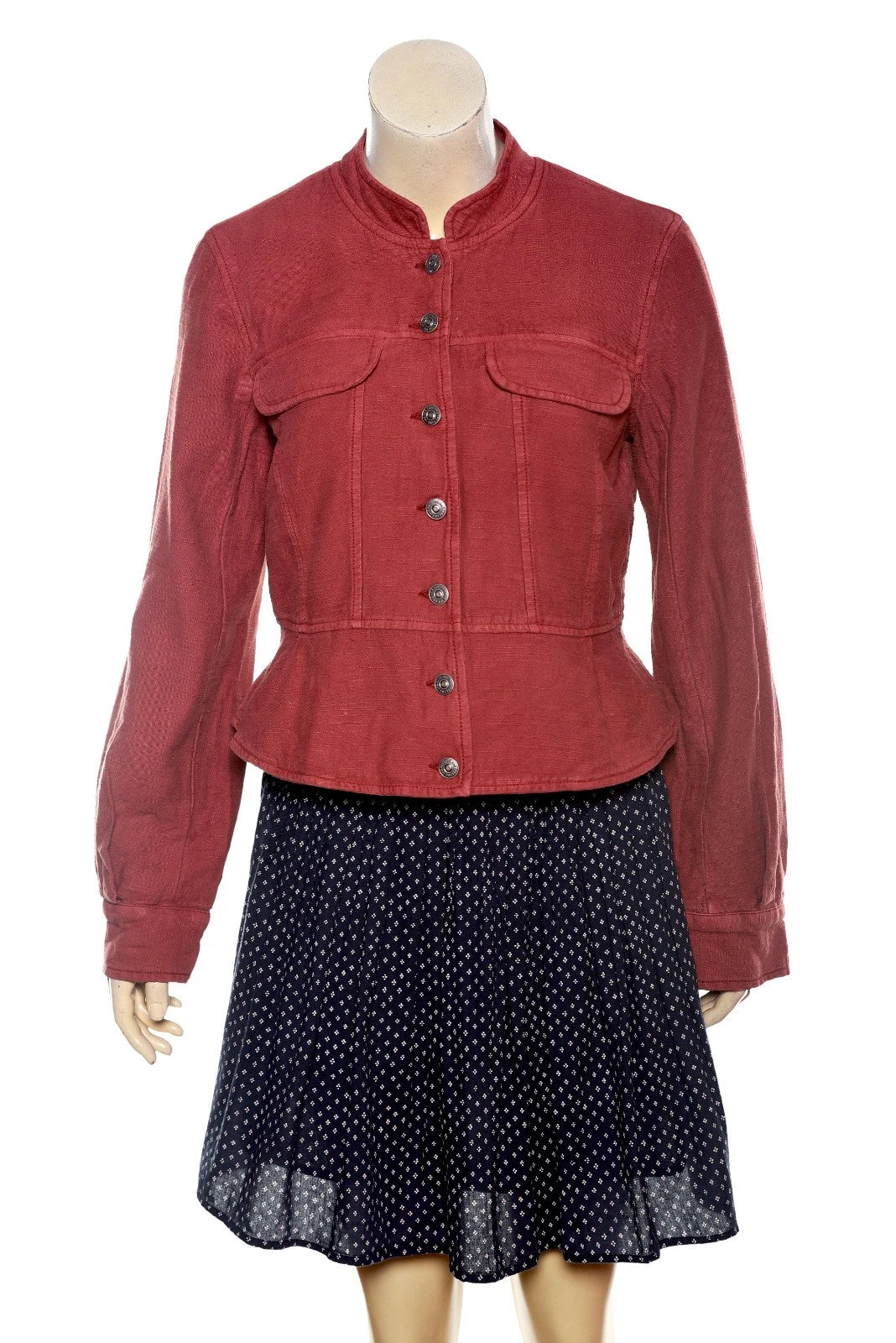 Free People Jocelyn Cotton Jacket – front view red
