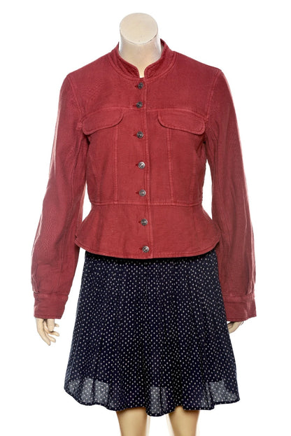 Free People Jocelyn Cotton Jacket – front view red