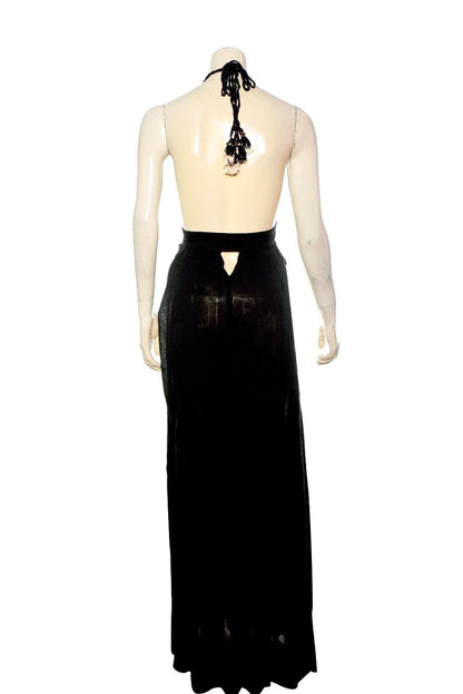 Free people Look Into The Sun Maxi Dress – back view black