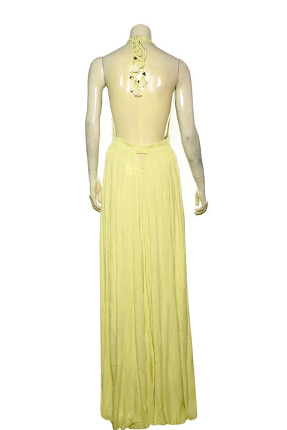 Free people Look Into The Sun Maxi Dress – back view yellow