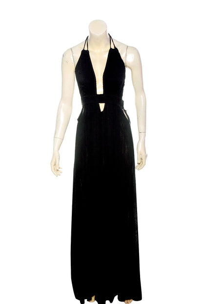 Free people Look Into The Sun Maxi Dress – front view black