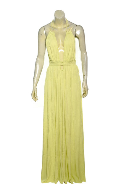Free people Look Into The Sun Maxi Dress – front view yellow