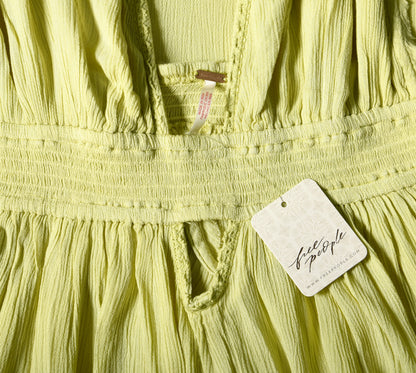 Free people Look Into The Sun Maxi Dress – label tag yellow