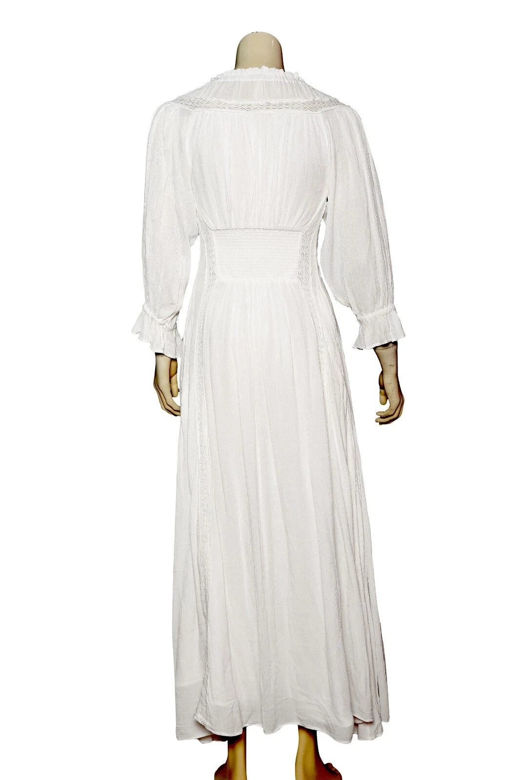 Free People Magdalia Maxi Dress – back view white