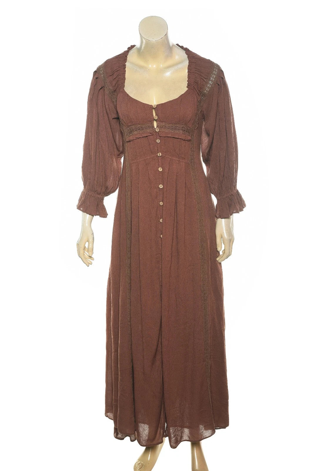 Free People Magdalia Maxi Dress – front view brown