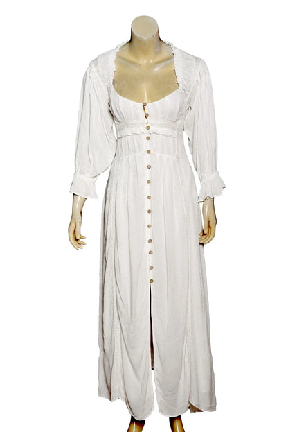 Free People Magdalia Maxi Dress – front view white