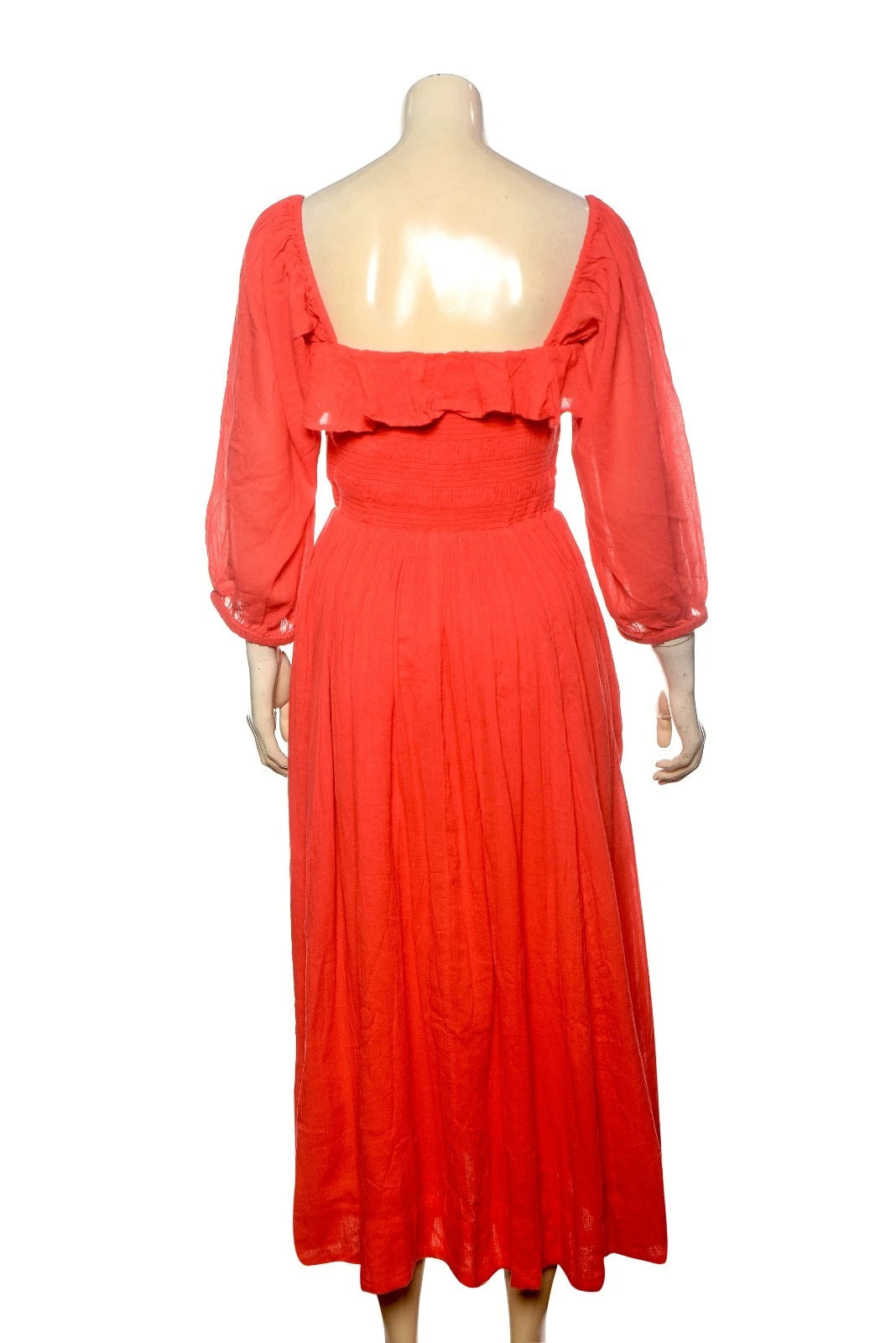 Free People Oasis Midi Dress – back view red