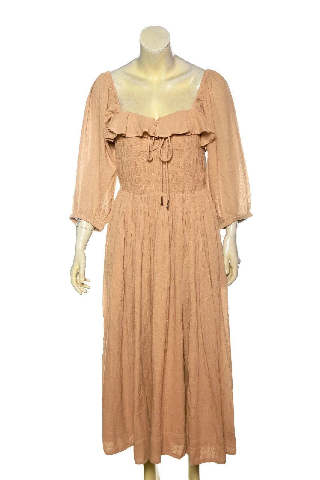 Free People Oasis Midi Dress – front view brown